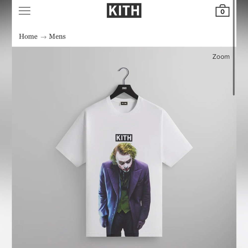 BATMAN X KITH JOKER Tee in White 🦇💚💜♣️ Men’s Size Large NWT 🏷️